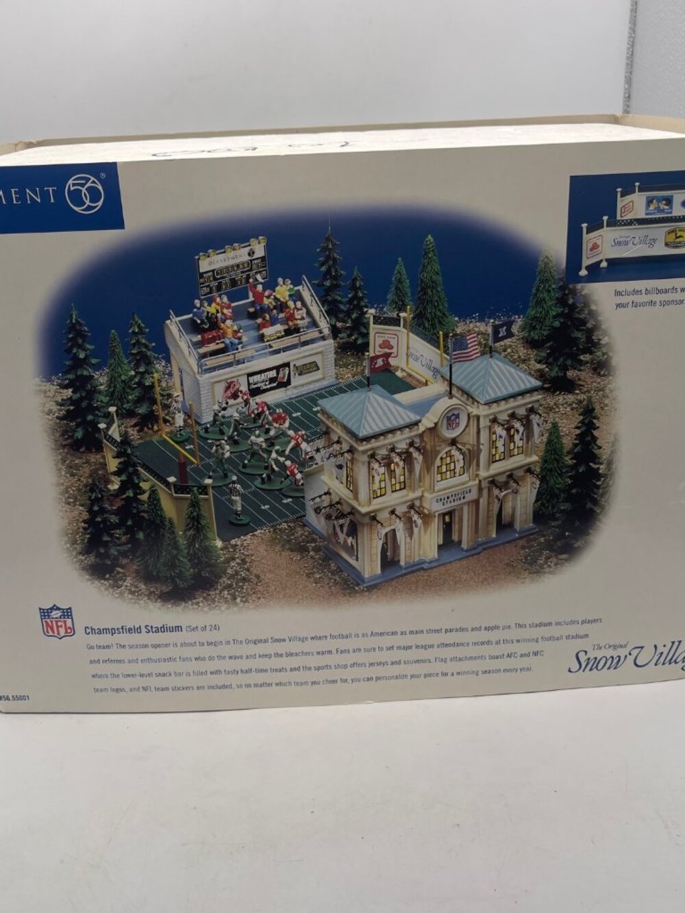 Department 56 The Original Snow Village NFL Football Champsfield Stadium #55001